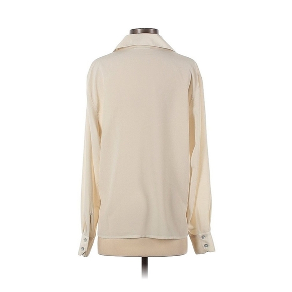 Verse Ivory Long Sleeve Button Down Blouse Size 6 - Picture 2 of 2